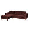 Sof&aacute; Seccional Izquierdo Latam Home Salermo Tela Velvet 3 Cuerpos Chocolate