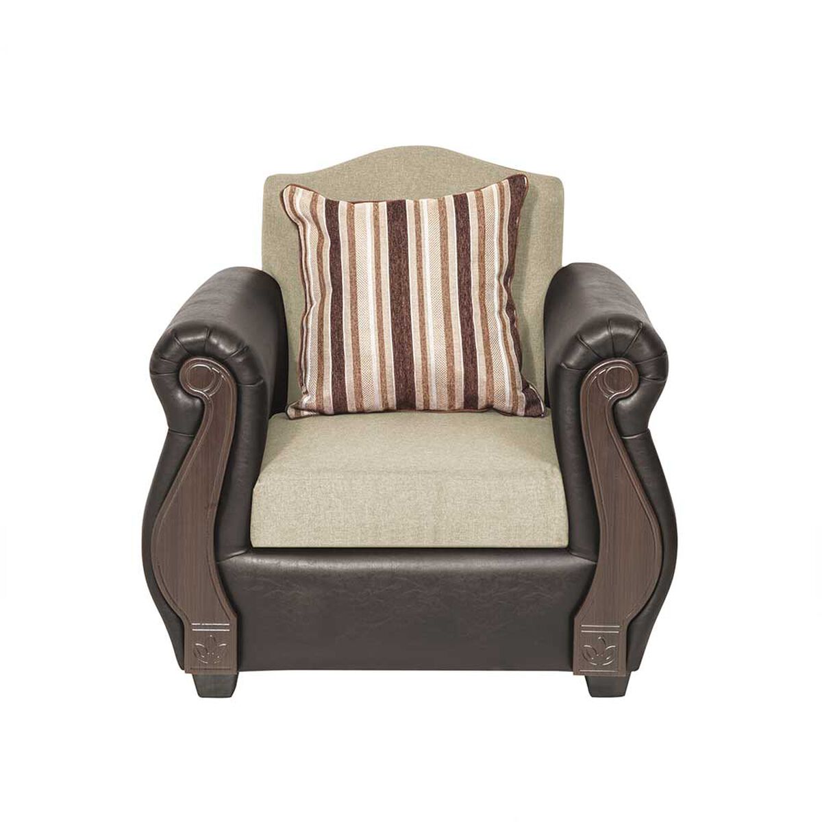 Juego de Living Innovamuebles New Bugambilia Sofá 3 Cuerpos + Sofá 2 Cuerpos + Butaca 1 Cuerpo 1 Cuerpo Beige 