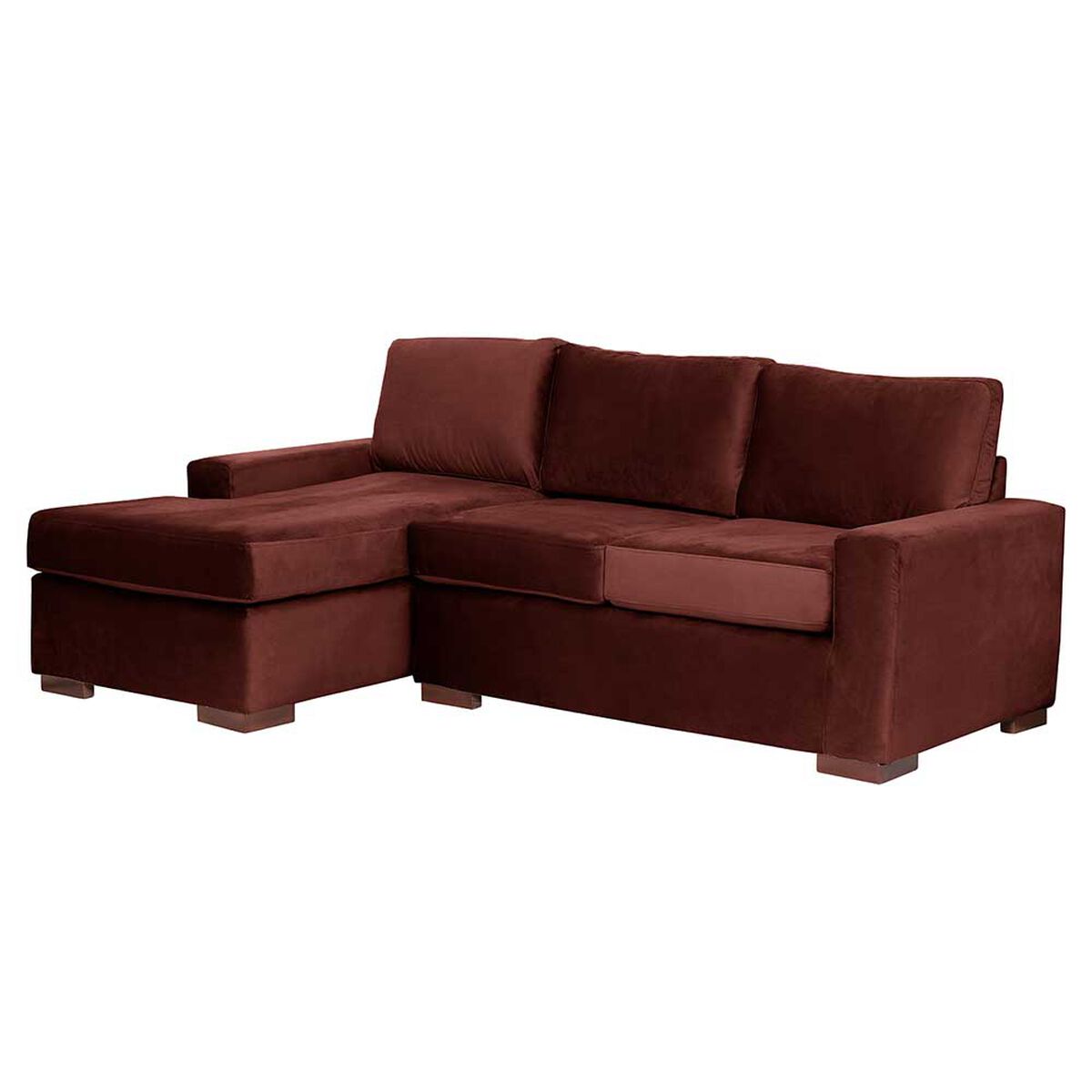 Sof&aacute; Seccional Izquierdo Latam Home Livorno 3 Cuerpos Chocolate