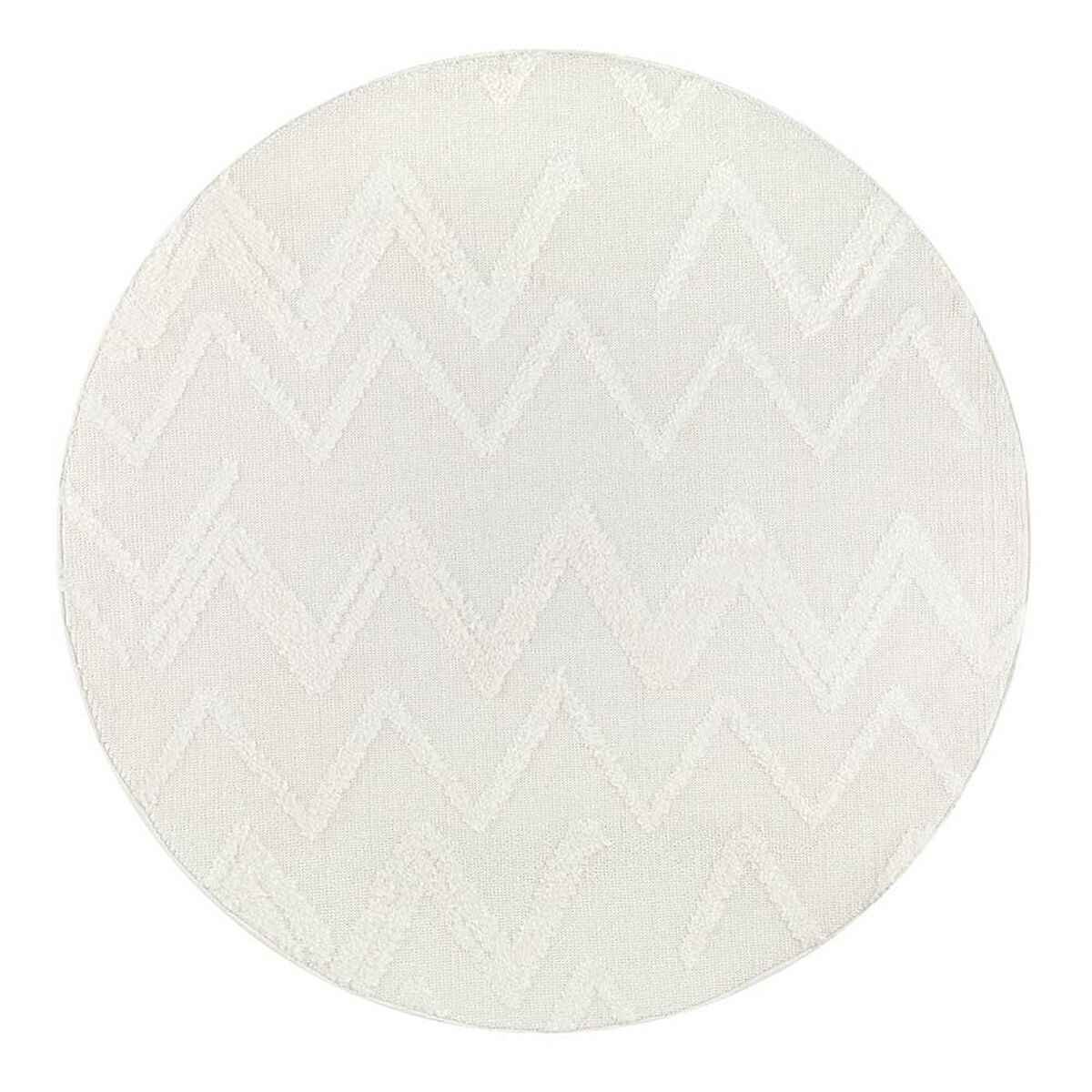Alfombra Redonda Modalfo Palafito Blanca 240 x 240 cm