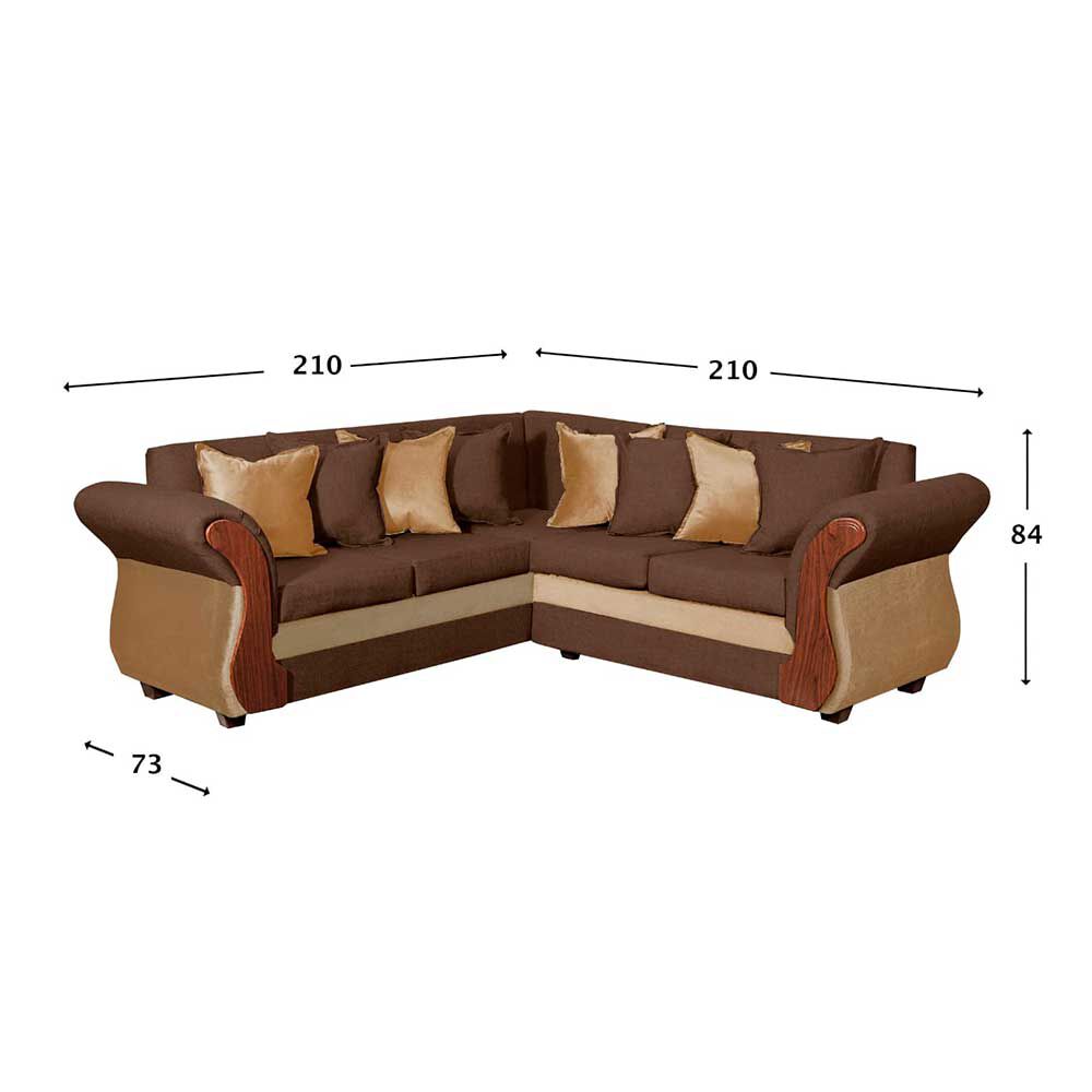 Seccional Muebles MYM Madison 5 Personas Chocolate