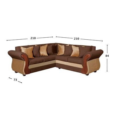 Seccional Muebles MYM Madison 5 Personas Chocolate