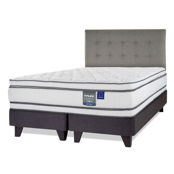 Cama Europea Flex King Majesty + 1 Respaldo