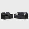 Juego de Living Almore Noruega Sofá 3 Cuerpos + Dos Sillones 1 Cuerpo Negro