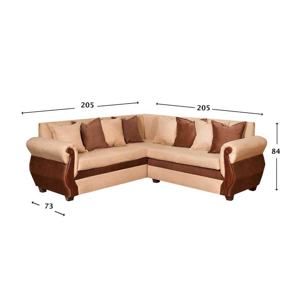 Sofá Secccional Muebles MYM Lucia 4 Cuerpos Beige