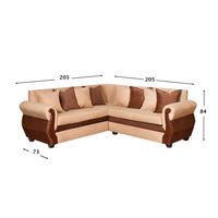 Sofá Secccional Muebles MYM Lucia 4 Cuerpos Beige