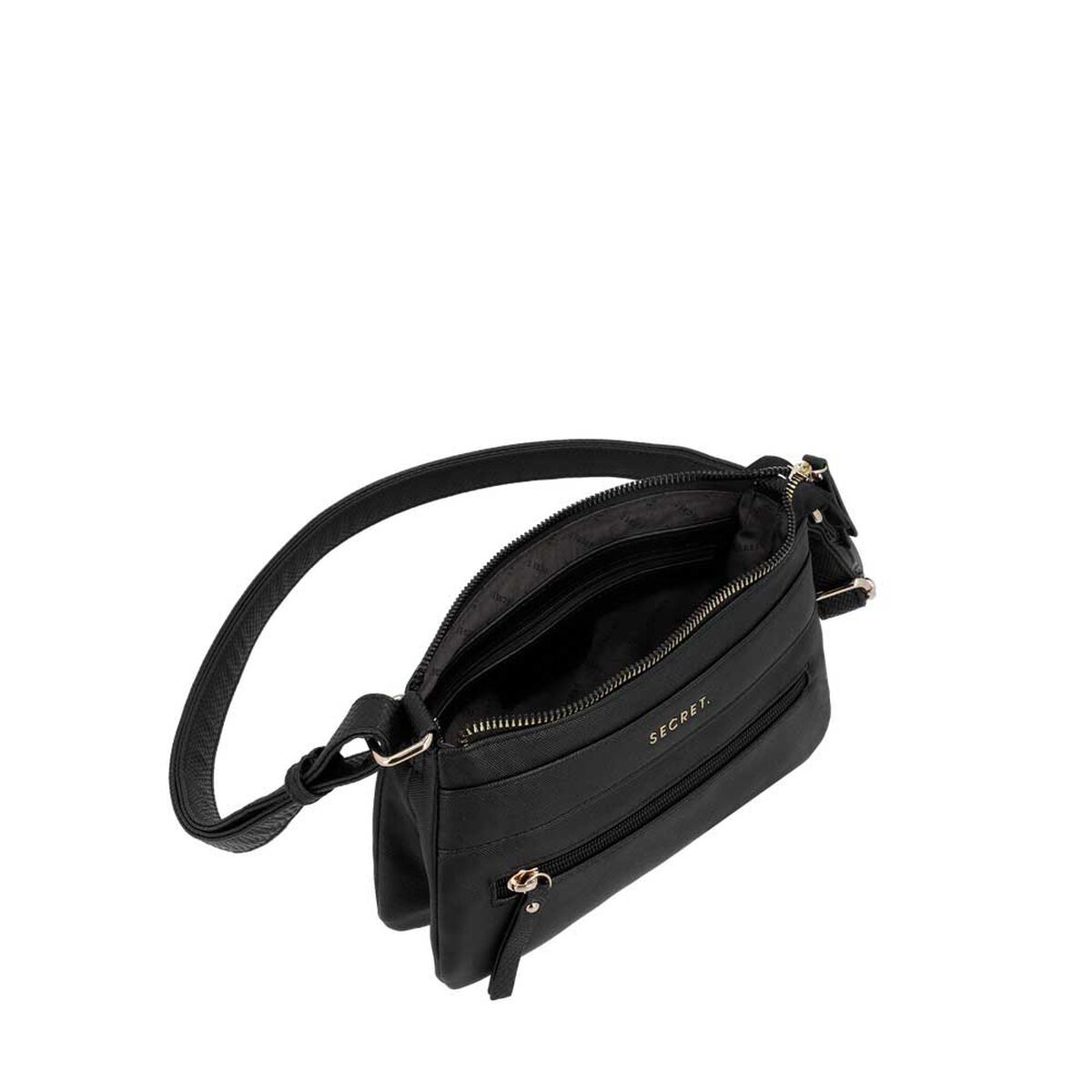 Cartera Bandolera Secret Albacete SC7 Peque&ntilde;a Negra