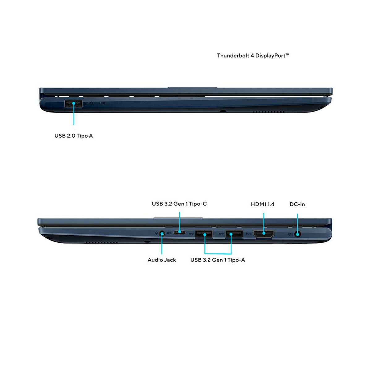 Notebook Asus ASUS Vivobook 14 X1404VA-EB1439W Intel  Core 5 120U 8GB DDR4 512GB  SSD 10" Integrada: Graficos Intel