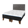 Cama Europea CIC Green Infinity King + 1 Respaldo Kavery