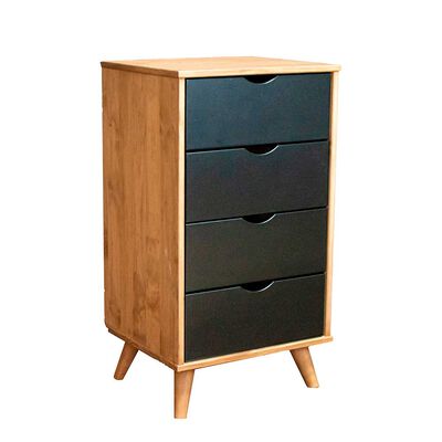 Cómoda Vekkahome Lia 4 Cajones Café