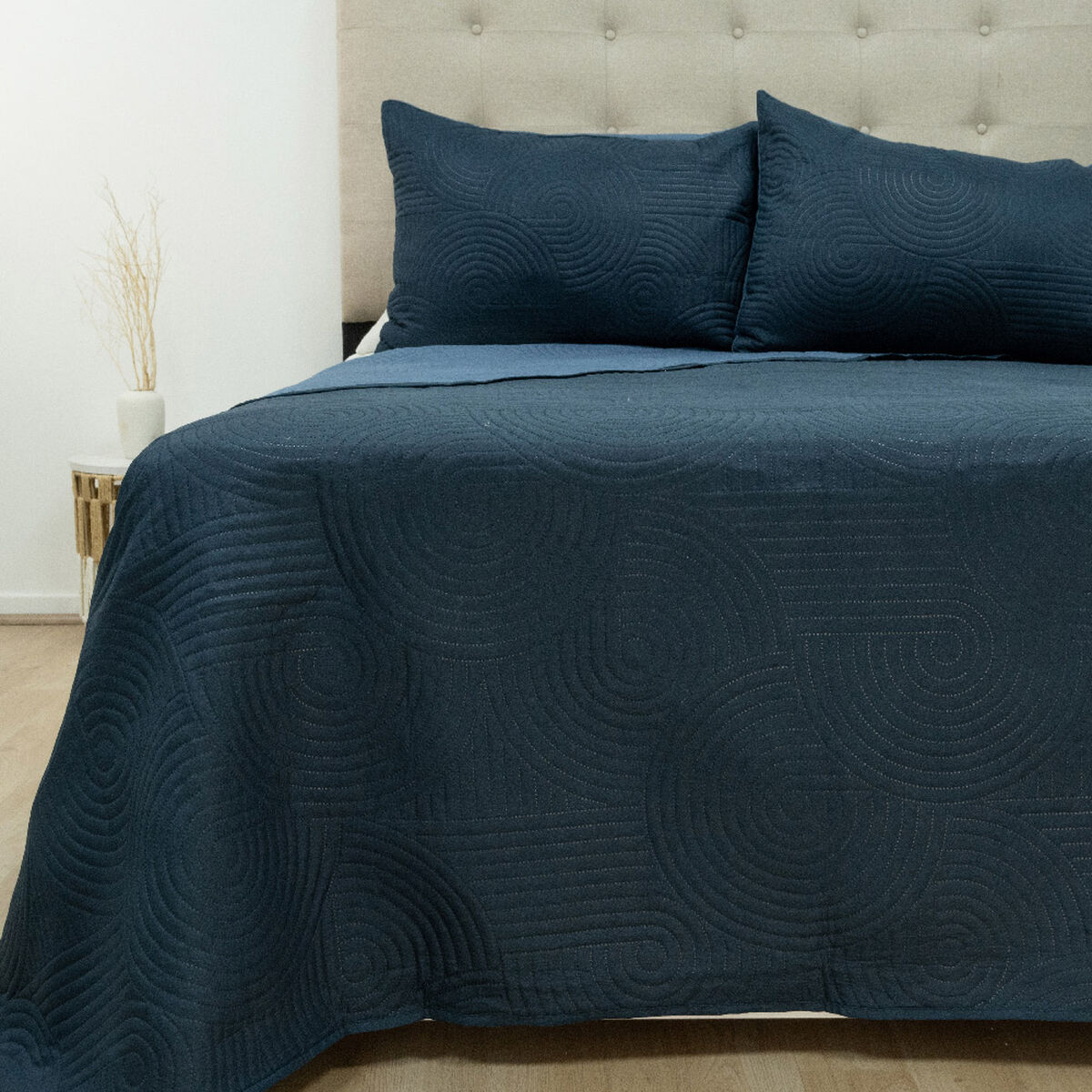 Quilt Doral Hotpress Bi-Color King Azul