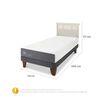 Cama Europea CIC 1,5 Plazas Smart + Respaldo Dublin Alpino