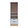 Clóset Mobikit Misuri 2 Puertas 2 Cajones Blanco Carvalo