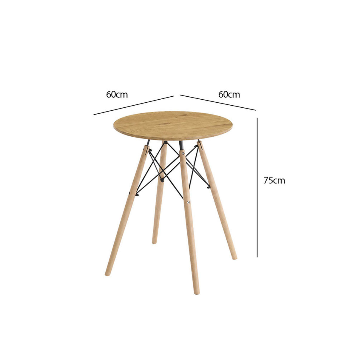 Mesa de Comedor Vekkahome Loft Caf&eacute;