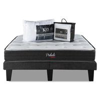 Cama Europea Prelude 2 Plazas Radiant + Cubrecolchón + Pack Almohadas