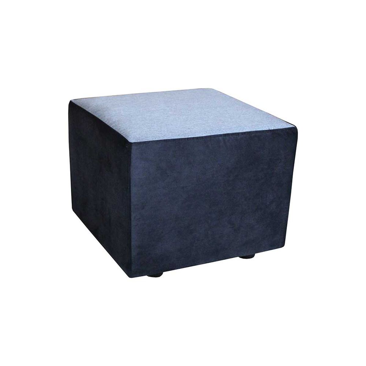 Sof&aacute; Muebles MYM Julietta 3 Cuerpos + Dos Pouf 1 Cuerpo Negro Gris