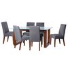 Juego de Comedor Latam Home Pamplona Granada 6 Sillas Velvet Turquesa