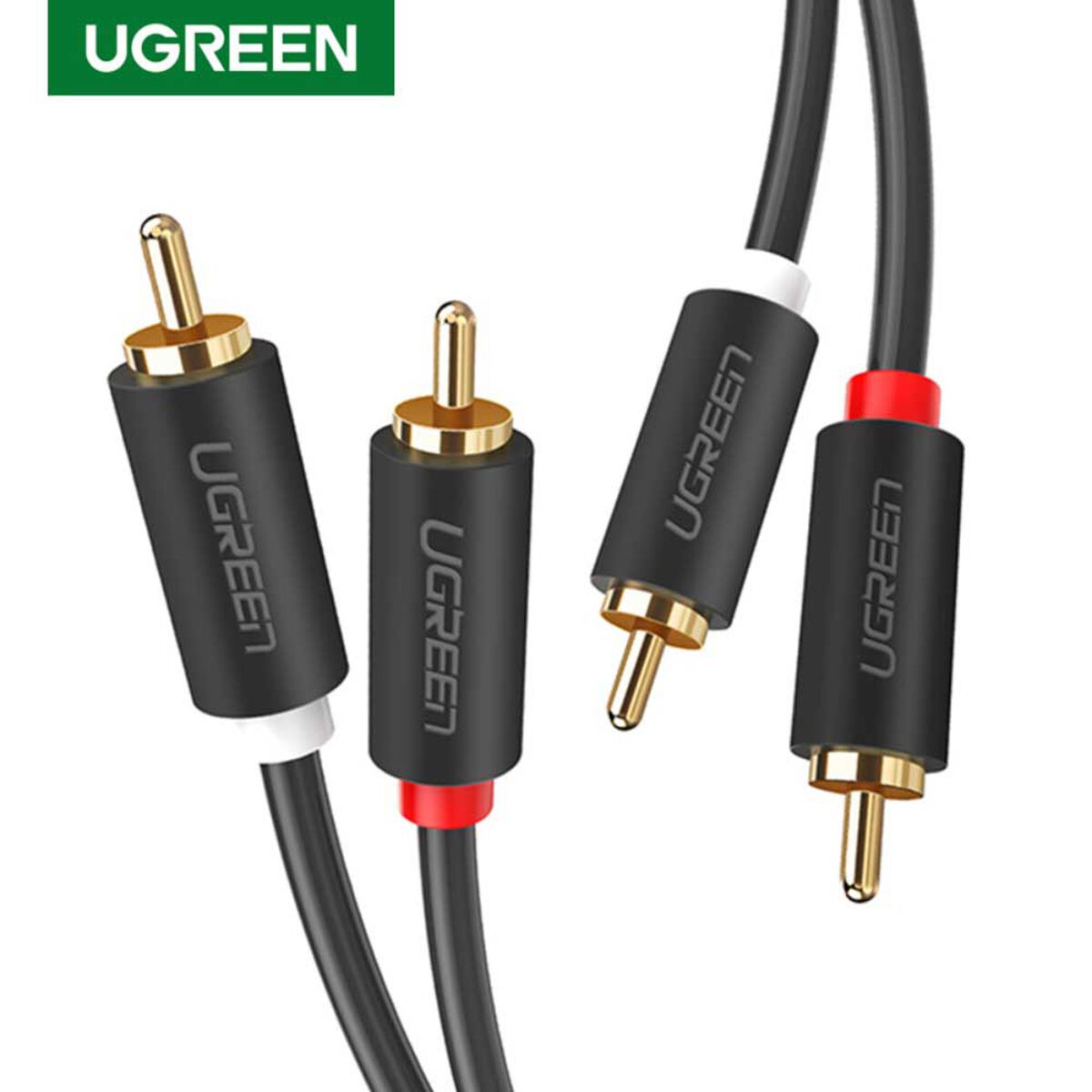 Cable De Audio M/M 2Rca/2Rca 3M Negro Ugreen Av104