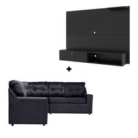 Panel TV Almore Italia Negro y Negro Hasta 50"" + Seccional