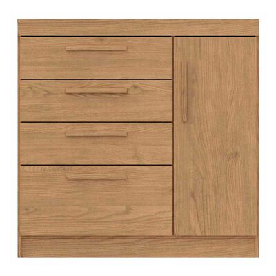 Imagen 2 del producto Cómoda Vekkahome Lille 3 Cajones 2 Puertas Café