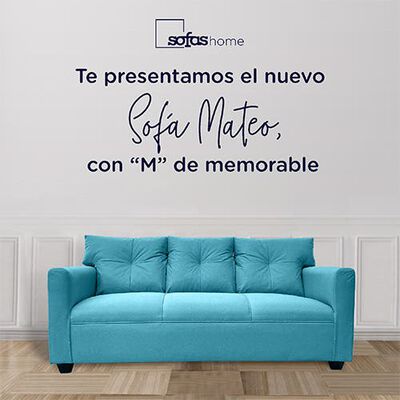 Imagen 2 del producto Sofá Sofás Home Mateo 3 Cuerpos Turquesa