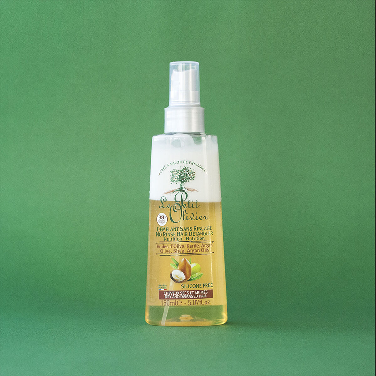 Spray desenredante sin Enjuague Cabello Seco y  Dañado - Argán & Karité - VEGANO - 150 ml