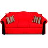 Juego de Living Elegant Michigan + Sitiales Tela 5 Cuerpos Rojo