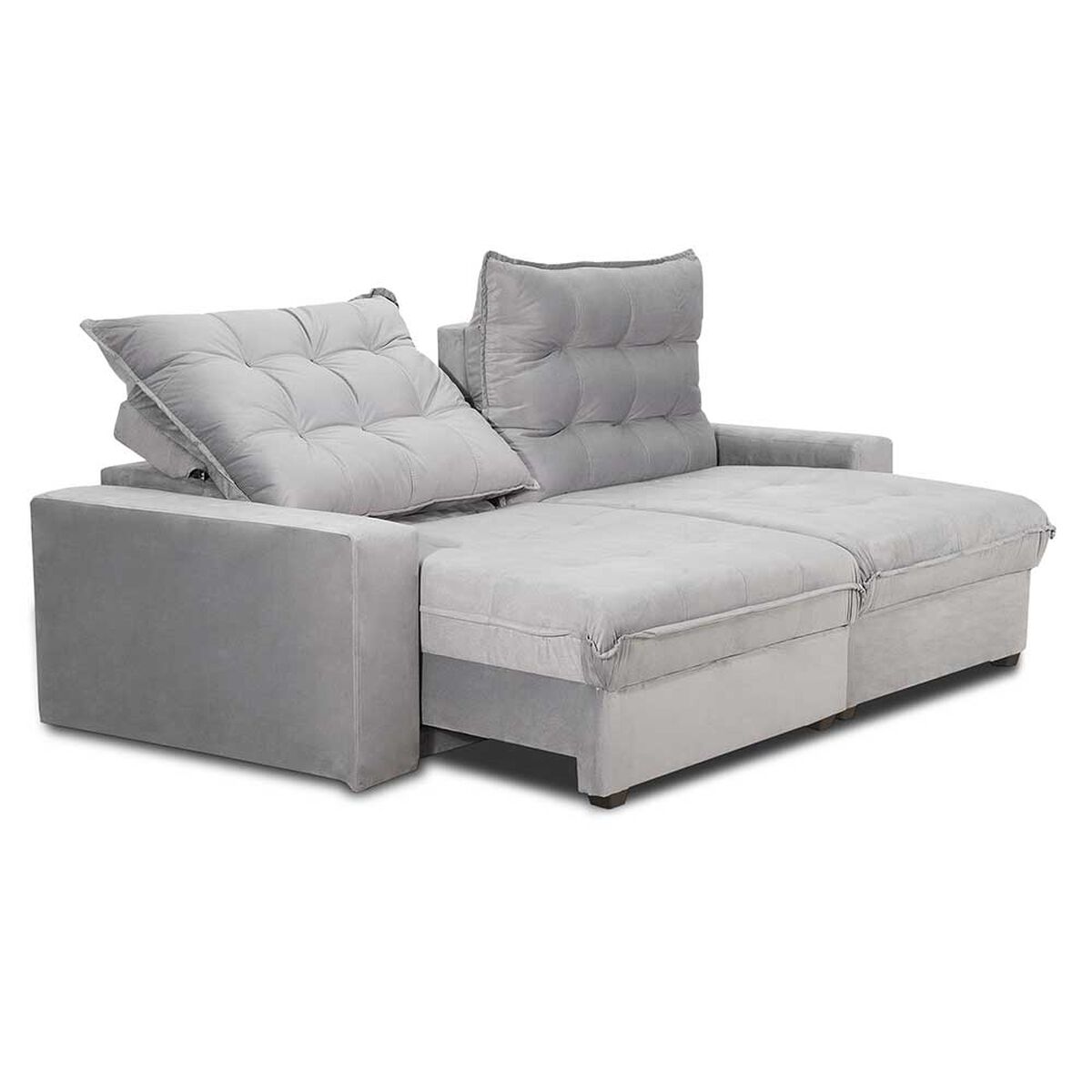 Sofá Reclinable Innovamuebles Magestic 2 Cuerpos Gris