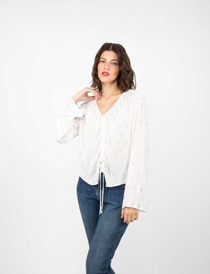 Imagen 1 del producto Blusa Estampada Manga Larga Mujer Alma Blanco