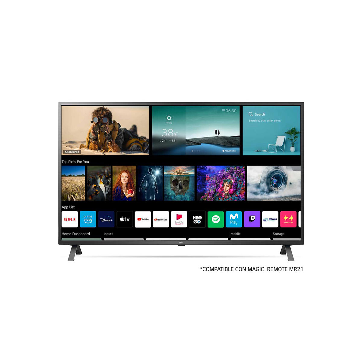 LED 55" LG 55UP7500PSF Smart TV 4K UHD 2021