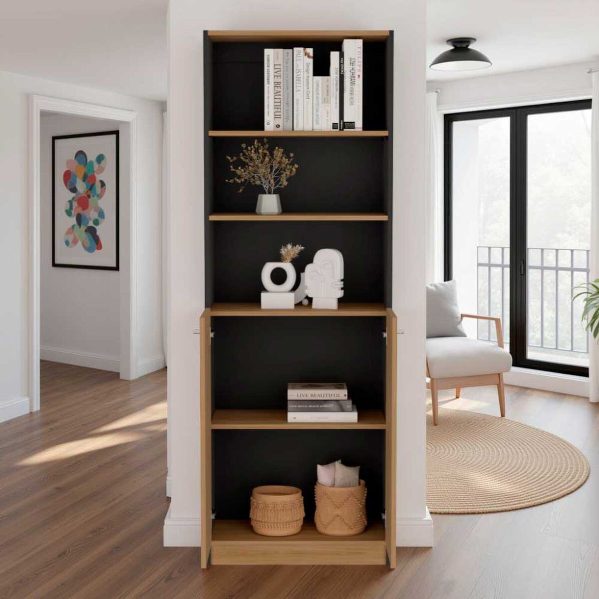 Estante TuHome Home E4 2 Puertas Wengue Fresno Europeo