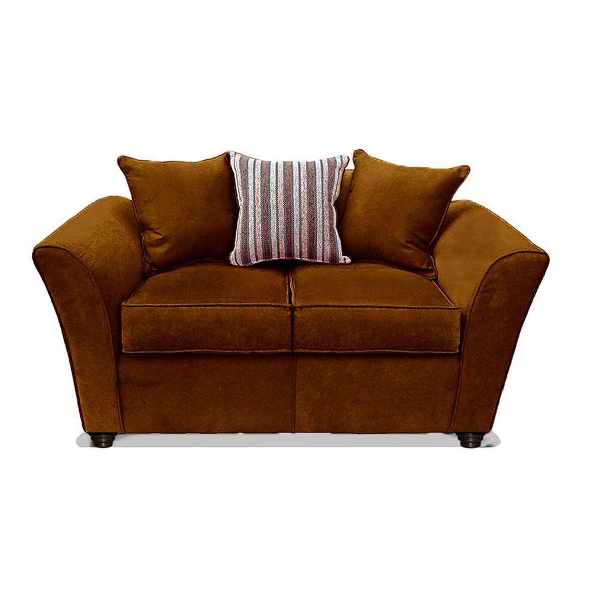 Sofá Elegant Detail Minesota 2 Cuerpos Tela Café