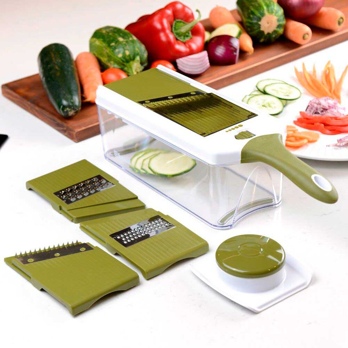 Mandolina Cortador de Verduras Fantuzzi Multiuso Verde