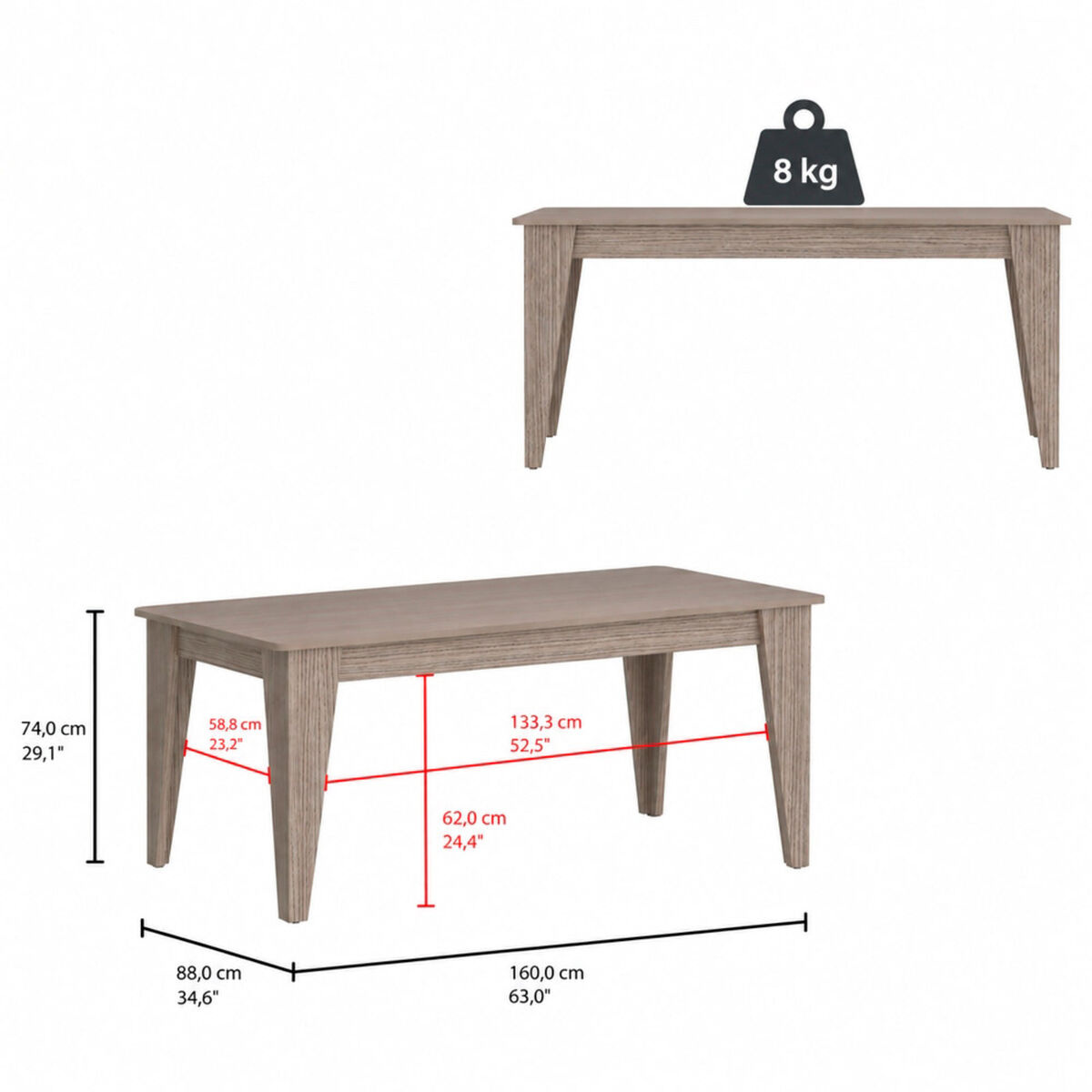Mesa de Comedor Tuhome Torino Positano