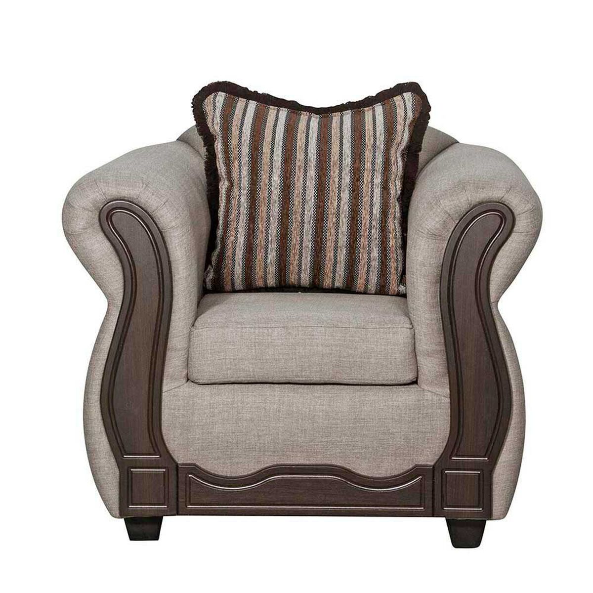 Juego de Living Black Factory Sofia Sof&aacute; 3 Cuerpos + Dos Sillones 1 Cuerpo Beige