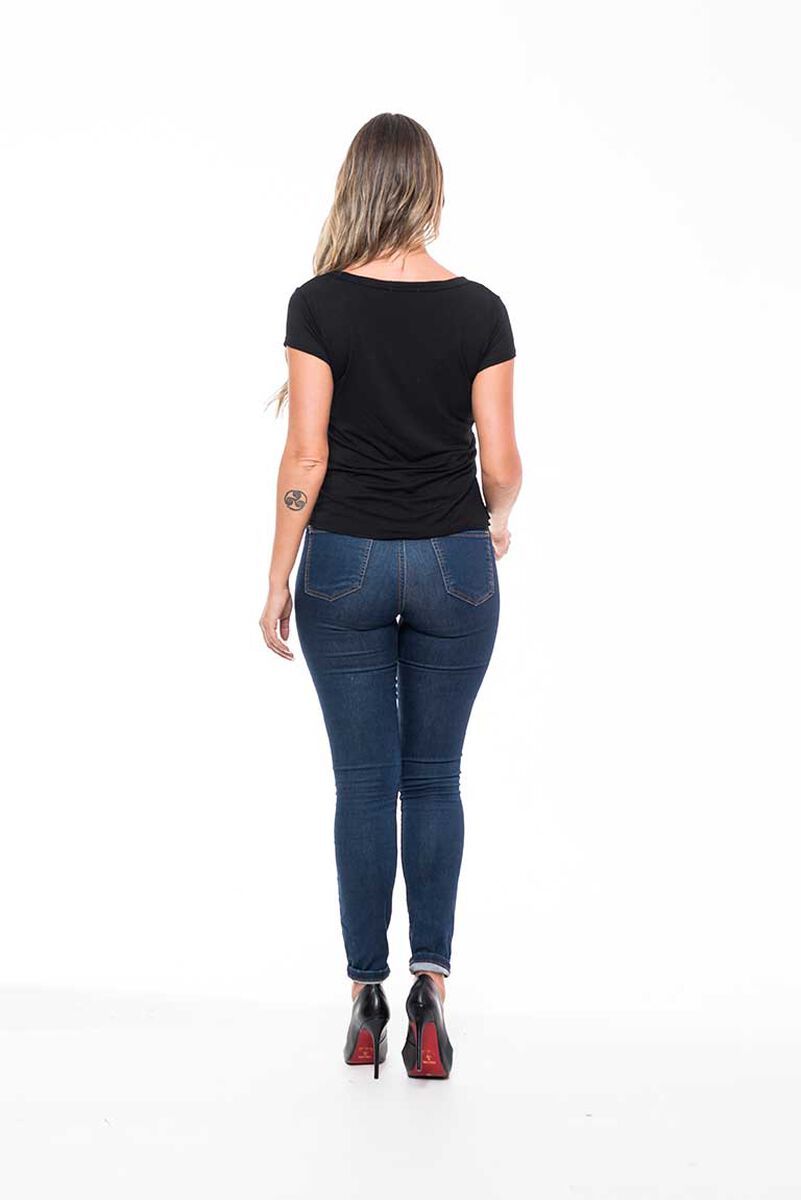 Polera Manga Corta Mujer Rock Caviar