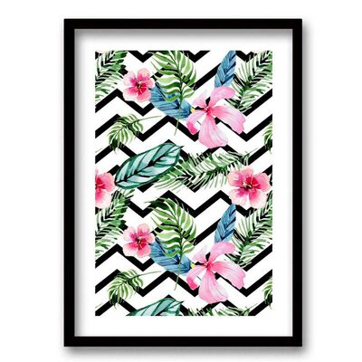 Imagen 1 del producto Cuadro Decorativo Retela Tropical Lines 70 x 50 cm
