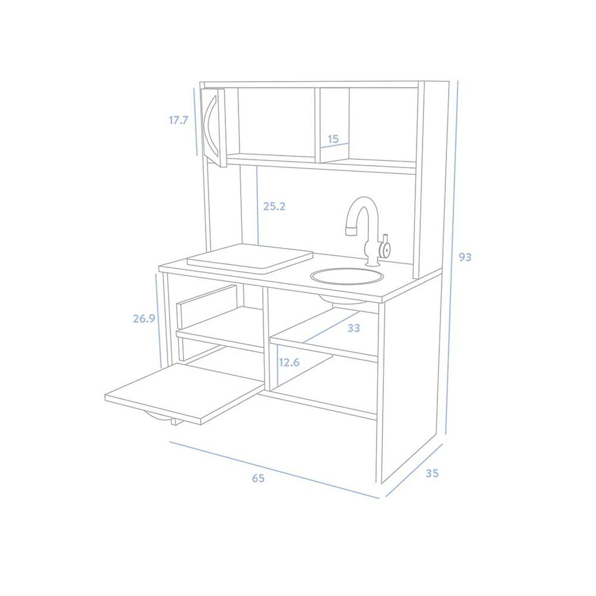 Mueble de Cocina Juguete CIC Kids Blanco