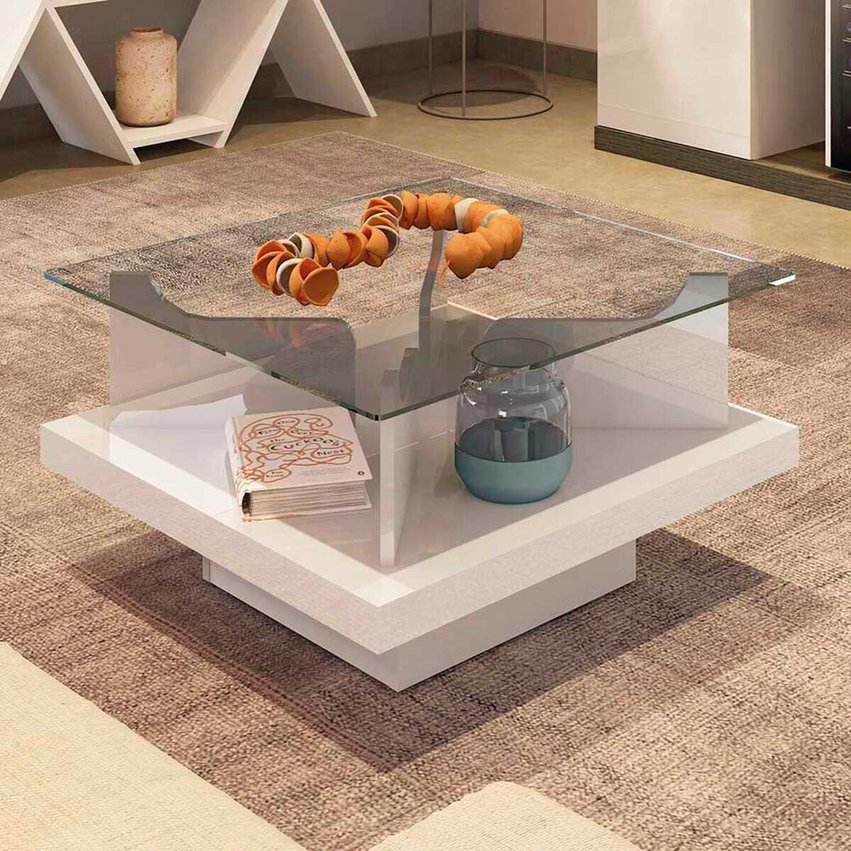 Mesa de Centro Exit Clear Beige