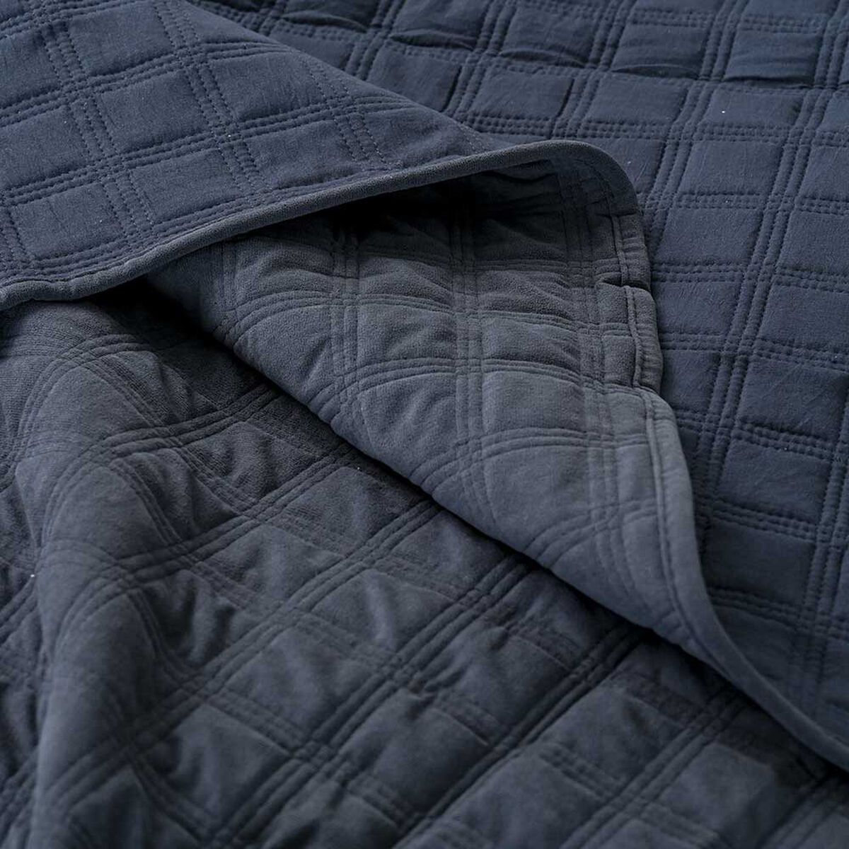 Quilt Cannon King Squares Cobalt