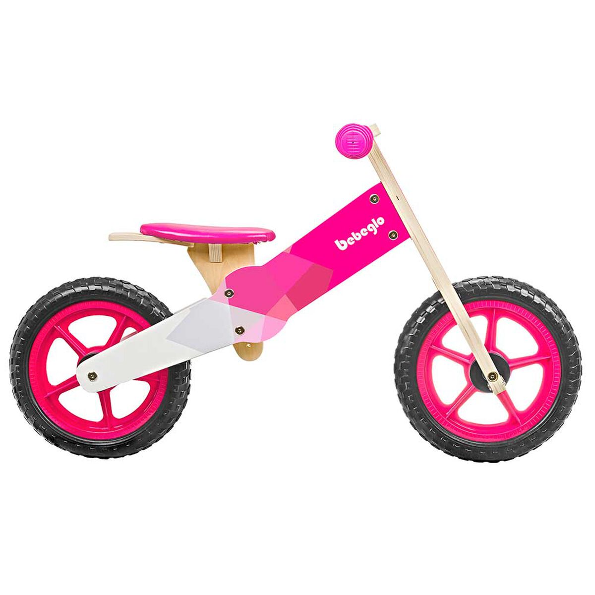 Bicicleta de Madera Balance Fuscia Bebeglo