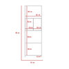 Biblioteca Note 1,60 Cm  2 Puertas - Blanco Hg / Miel