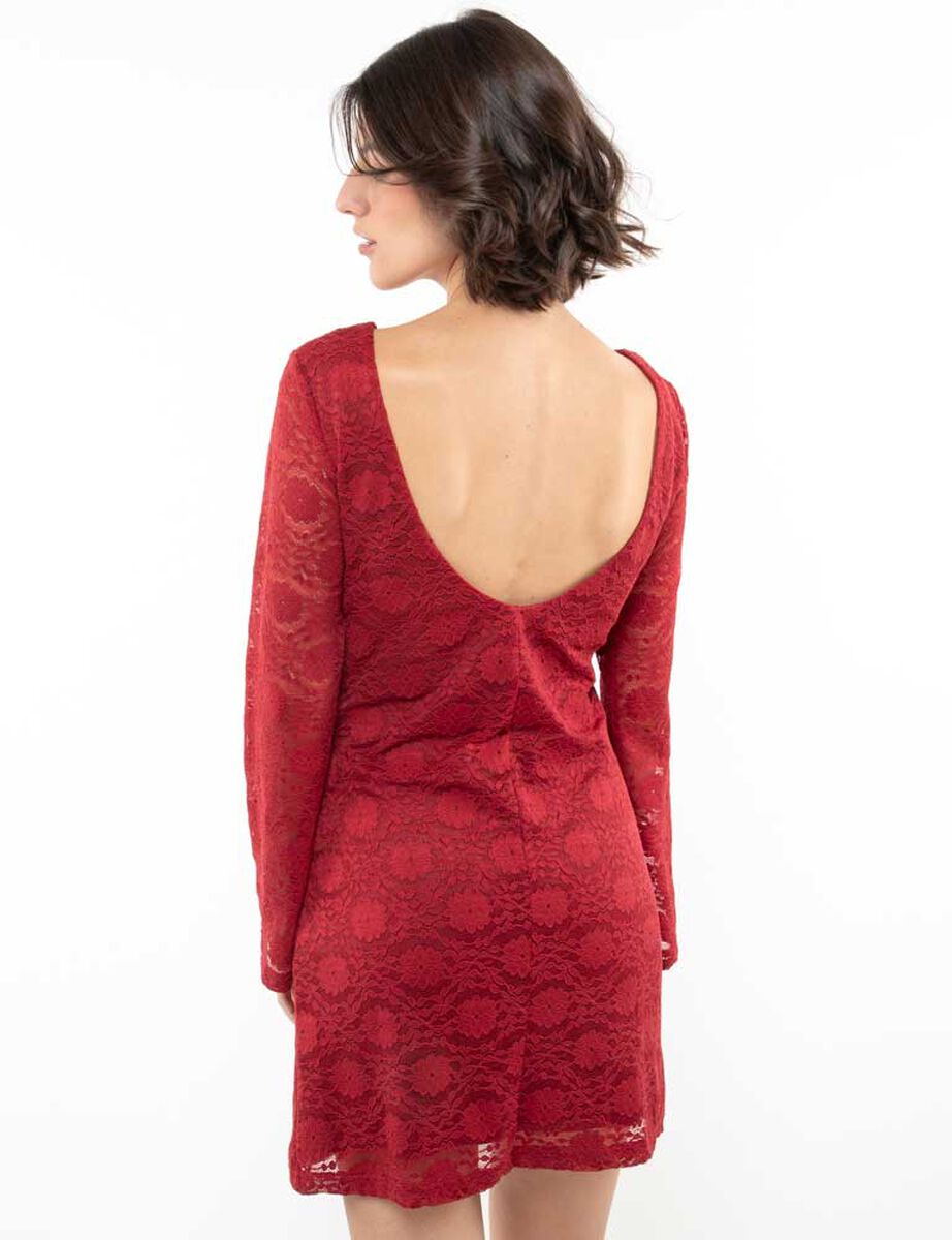 Vestido Corto Manga Larga Mujer Zibel