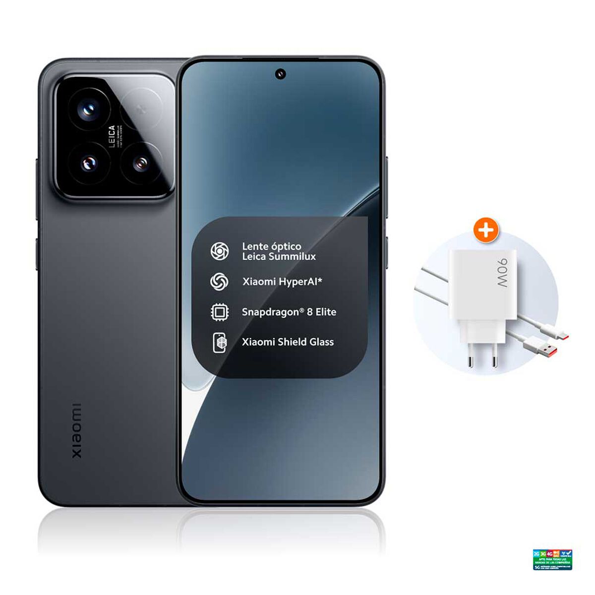 Celular Xiaomi 15 512GB 6,36" Negro Liberado Bundle