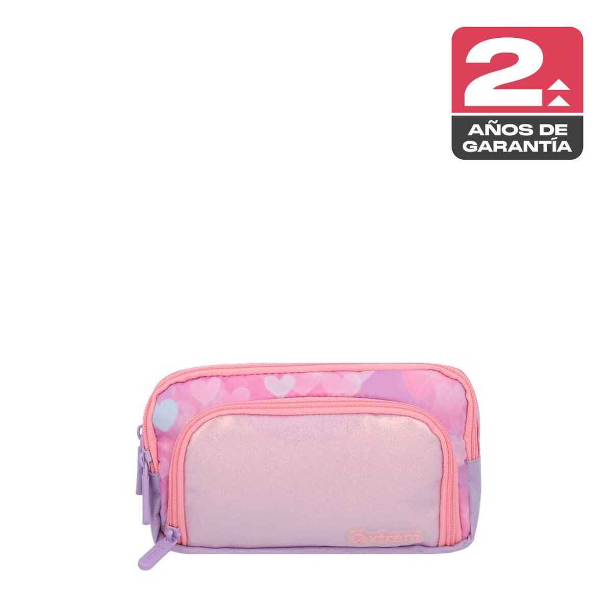 Estuche Xtrem Zip-Art 6XT Corazones Rosado