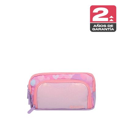 Estuche Xtrem Zip-Art 6XT Corazones Rosado
