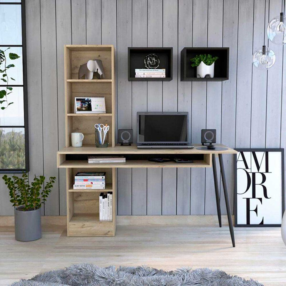 Escritorio TuHome Brunatti 130 Duna/Wengue