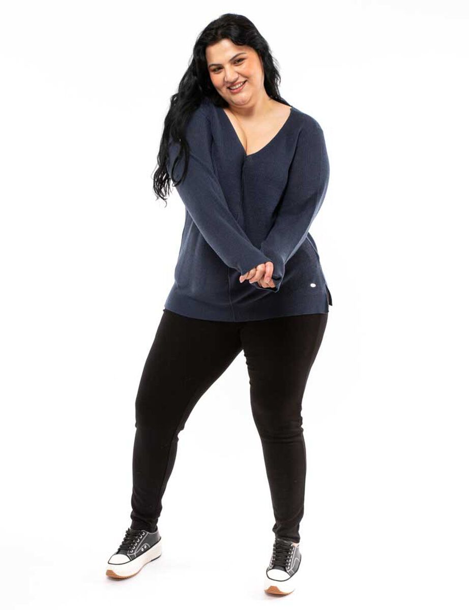 Sweater Cuello V Mujer Extralindas