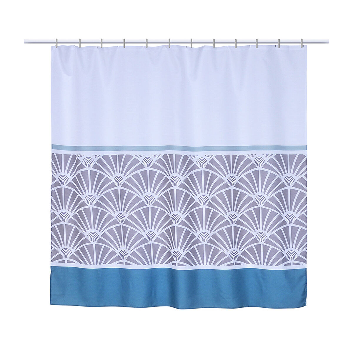 Set Cortina de Baño de Baño 3 Piezas + Piso Mashini Abedul