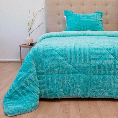 Cubrecama Doral 1,5 Plazas Turquesa Senses